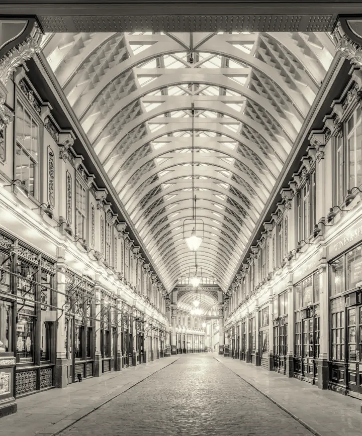 The Victorian arcade of Leadenhall Market in the City of London